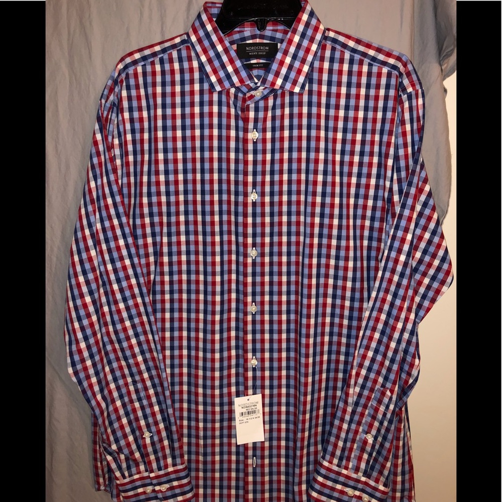 NWT Nordstrom Mens Shop 16-1/2 34-35 trim fit
